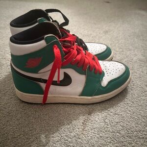 Green, red, and black air Jordan European size 38.5